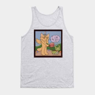 I Love My Dog Furry Kitty Tank Top